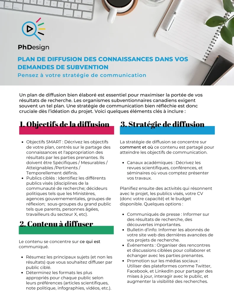 plan de diffusion des connaissances